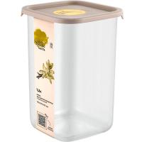 Емкость д/сыпуч. 1,2л Sugar&Spice квадрат. латте с гибкой крышкой SE1685