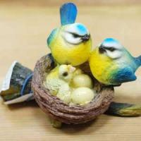 Гнездо с синицами L18,5W11,5H12см 626540/F595