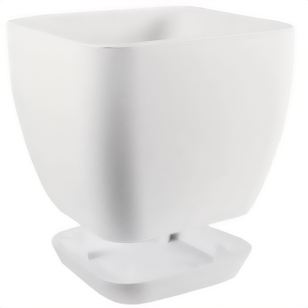 Кашпо 4,85л белый с под. (пласт+слюда) 102/20-1 /8шт/Mehrni