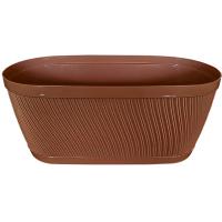 Кашпо Соната 8,2л овал коричневый с прик. под. А036 /20шт/Арз Кашпо Соната 8,2л овал коричневый с прик. под. А036 /20шт/Арз
