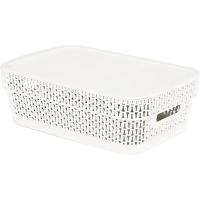 Корзина д/хранения Ajur 3л c крышкой прямоуг. белое облако KL4111/12шт/ПР  