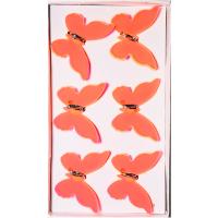 Прищепка Бабочки  (6шт) розовый пластик FH4402/2