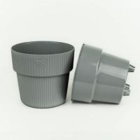 Кашпо Алемар VipSet 4,8л серый с дренаж вставкой /10шт/ЭД