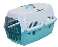 Переноска Спутник №3 ZooM с металлической дверцей бирюз/бел до 15кг 58*41*33см/4292/Дарэлл у