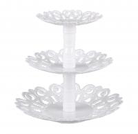 Фруктовница Мелодия 3-х ярусная белый М6407 /17шт/ Альтерн