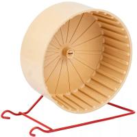 Игрушка д/грыз Колесо D140 Литое пластик полузакрытое на металлической подставке бежевое/3164/Дарэлл