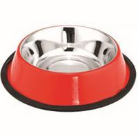 Миска метал на резине 0,2л красная/Р454/ЗР