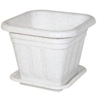 Кашпо Квадрат №2 2,5л белый 07062