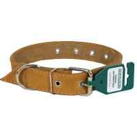 Ошейник кожа коричневый 1сл 30мм DONBARON