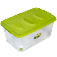 Ящик универс. Астело 41л 60*40*28см на колесиках оливковый С665ОЛВ /3шт/Мартика