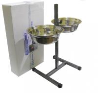 Миска метал на рег. подставке с фикс. 2*2,8л 50см КТ-2550рлф/ЗР Миска метал на рег. подставке с фикс. 2*2,8л 50см КТ-2550рлф/ЗР