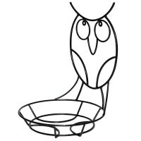 Подставка Настенная РЗДИ Сова 1 горшок черный