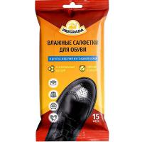 PREGRADA Салфетки влажные для обуви и изделий из гладкой кожи (15шт)