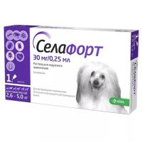 Капли Селафорт(внешние и внутренние) для собак 2,6-5кг 1*30мг/0,25мл Капли Селафорт(внешние и внутренние) для собак 2,6-5кг 1*30мг/0,25мл