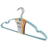 Набор вешалок (5шт) ПВХ бирюзовый 006834 Набор вешалок (5шт) ПВХ бирюзовый 006834