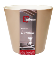 Кашпо Лондон 1л молочный шоколад с вставкой ING1552МШОК