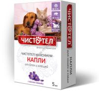 Капли Чистотел Максимум Универсал для кошек и собак против блох и клещей 5мл