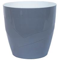 Кашпо Грация 4,5л серый шелк с вставкой /12шт/ДТ