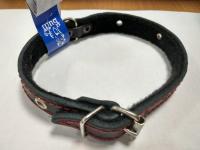 Ошейник кожа 15мм 1слойный безразмерный 32-35см/40458/Бим