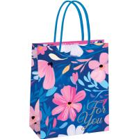 Пакет подарочный 18*23*10см "Flower pattern" мат. ламинация MESHU/MS_61590/Рельеф