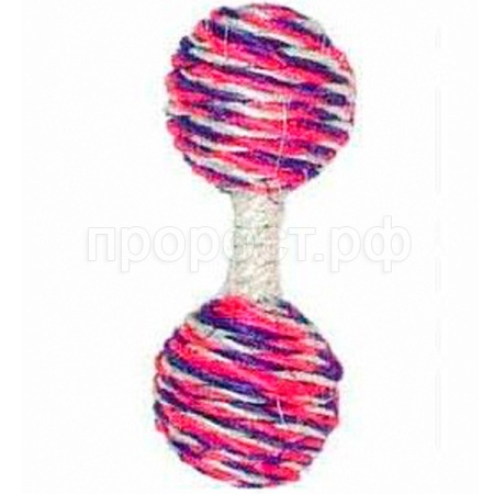 Игрушка к Гантель с мятой сизаль 12*4.5см ТМ-2028/Вестерн