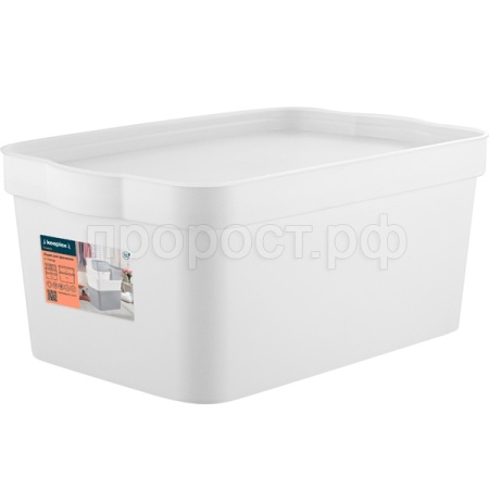 Ящик д/хранения 7,5л Keeplex Trendy с крышкой белый KL3503 /10шт/ПР Ящик д/хранения 7,5л Keeplex Trendy с крышкой белый KL3503 /10шт/ПР