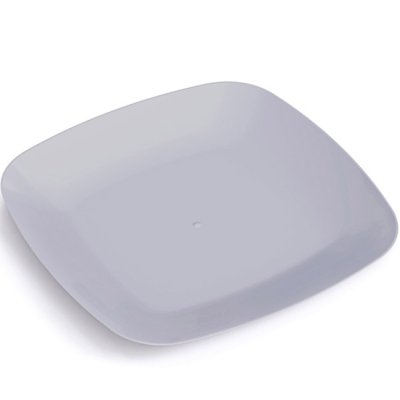 Тарелка Квадро плоская серый М8045 /25шт/ Альтерн