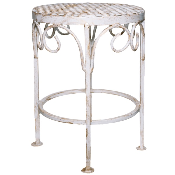 Столик садовый декор ПРОВАНС белый с патиной №1 РЗДИ
