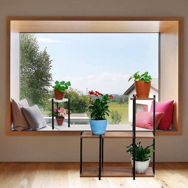 Полка №2 мебельная для цветов ТАКСОНИЯ 2 горш. ЛДСП 23*23*h36см РЗДИ