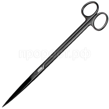 Ножницы из нерж.стали с прямыми ножами д/растений черные/I-545-1/АЛ