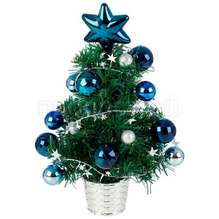 Елка декорированная SY15CJHW-009A 30см синий 003270 /Волшебная страна