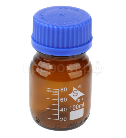 Бутыль с винтовой крышкой и градуировкой 100мл/401728/