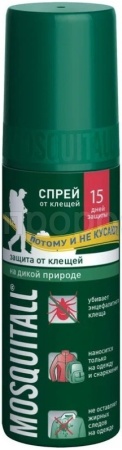MOSQUITALL Спрей Универсальная защита от КЛЕЩЕЙ 100мл