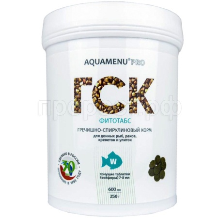 Рыбы банка Аква меню ГСК Фитотабс (W) PRO 600мл/300г 