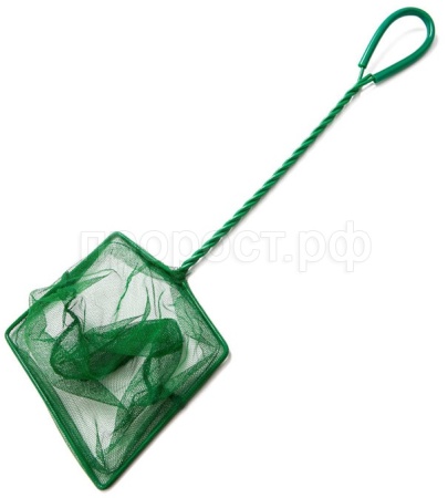 Сачок для аквариума с зеленой сеткой 15*12,5*30см/А030/Салекс