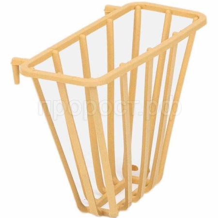 Кормушка д/грыз под сено ЕВРО пластик 9,5*7,5*5см бежевая/3401/Дарэлл