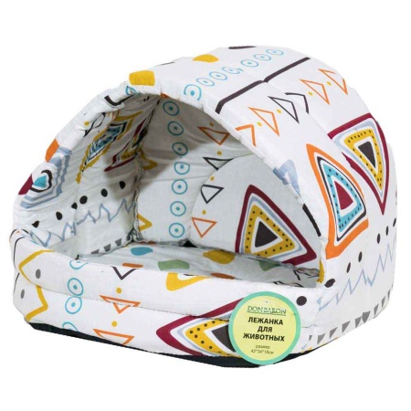 Лежанка Лукошко хлопок поролон МИКС 42*34*18см/DONBARON
