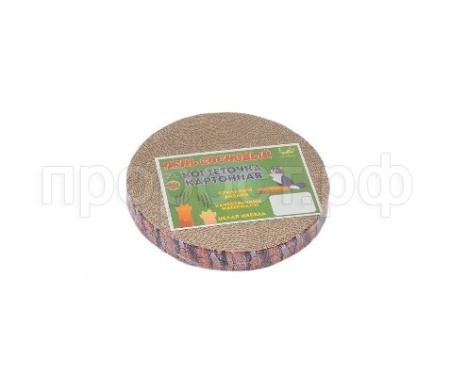 Когтеточка Сосновый пень малый с пропиткой картон 25*28см ЧИП 