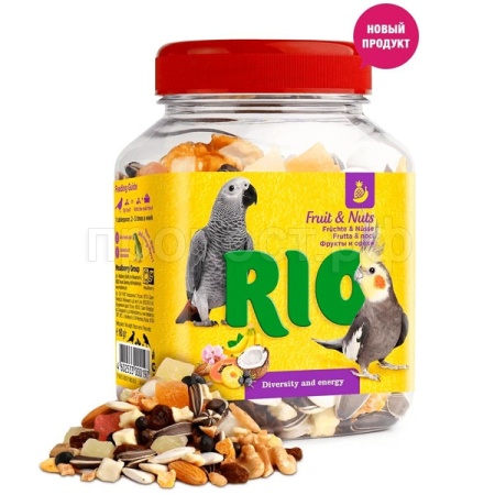 РИО для средних и крупных попугаев фруктово-ореховая смесь 160г
