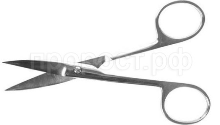 Инструмент Ножницы 140мм изогнутые, 2 ост.кон
