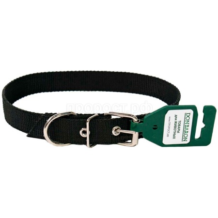 Ошейник капрон 1сл 20мм черный DONBARON