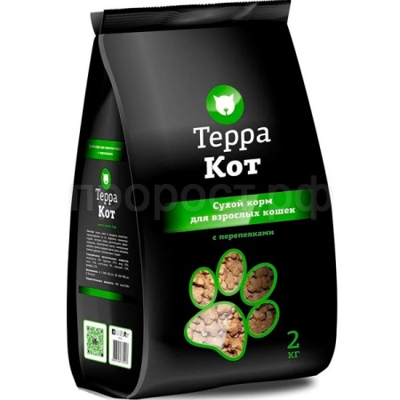 Корм для кошек Терра Кот перепелка 2кг