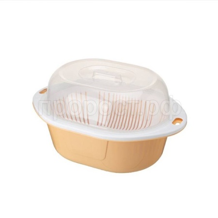 Хлебница с крышкой большая какао 