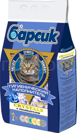 Наполнитель Барсик CRYSTALS с силикагелем 15л/1шт/92082