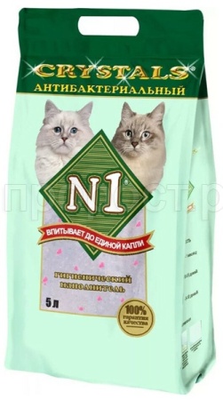 Наполнитель Барсик CRYSTALS №1 силикагель 5л зеленый антибактериальный/8шт/92202