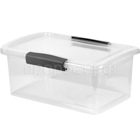 Ящик д/хранения 7л Keeplex Vision прозрачный кристалл с защелками KL2512 /6шт/ПР Ящик д/хранения 7л Keeplex Vision прозрачный кристалл с защелками KL2512 /6шт/ПР