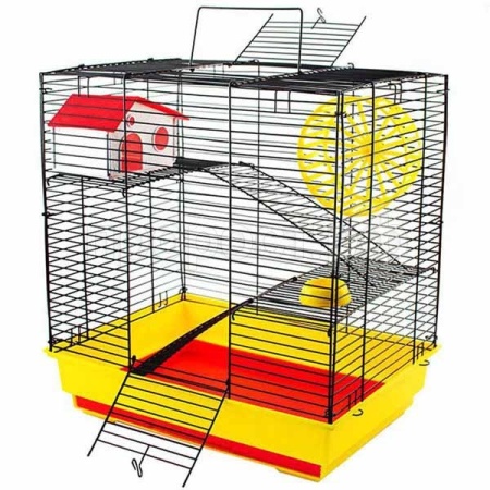 Клетка д/грыз №1 РПК10 2-х эт укомплектованная 41*30*45см серая/Евро