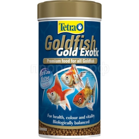 Рыбы банка Tetra Goldfish Gold Exotic гранулы для золотых рыбок 250мл/753129/АП