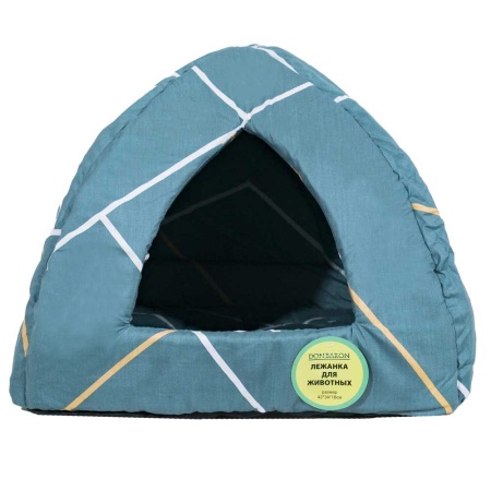 Лежанка Домик Вигвам хлопок поролон МИКС 42*34*18см/DONBARON