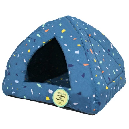 Лежанка Домик Вигвам хлопок поролон МИКС 42*34*18см/DONBARON